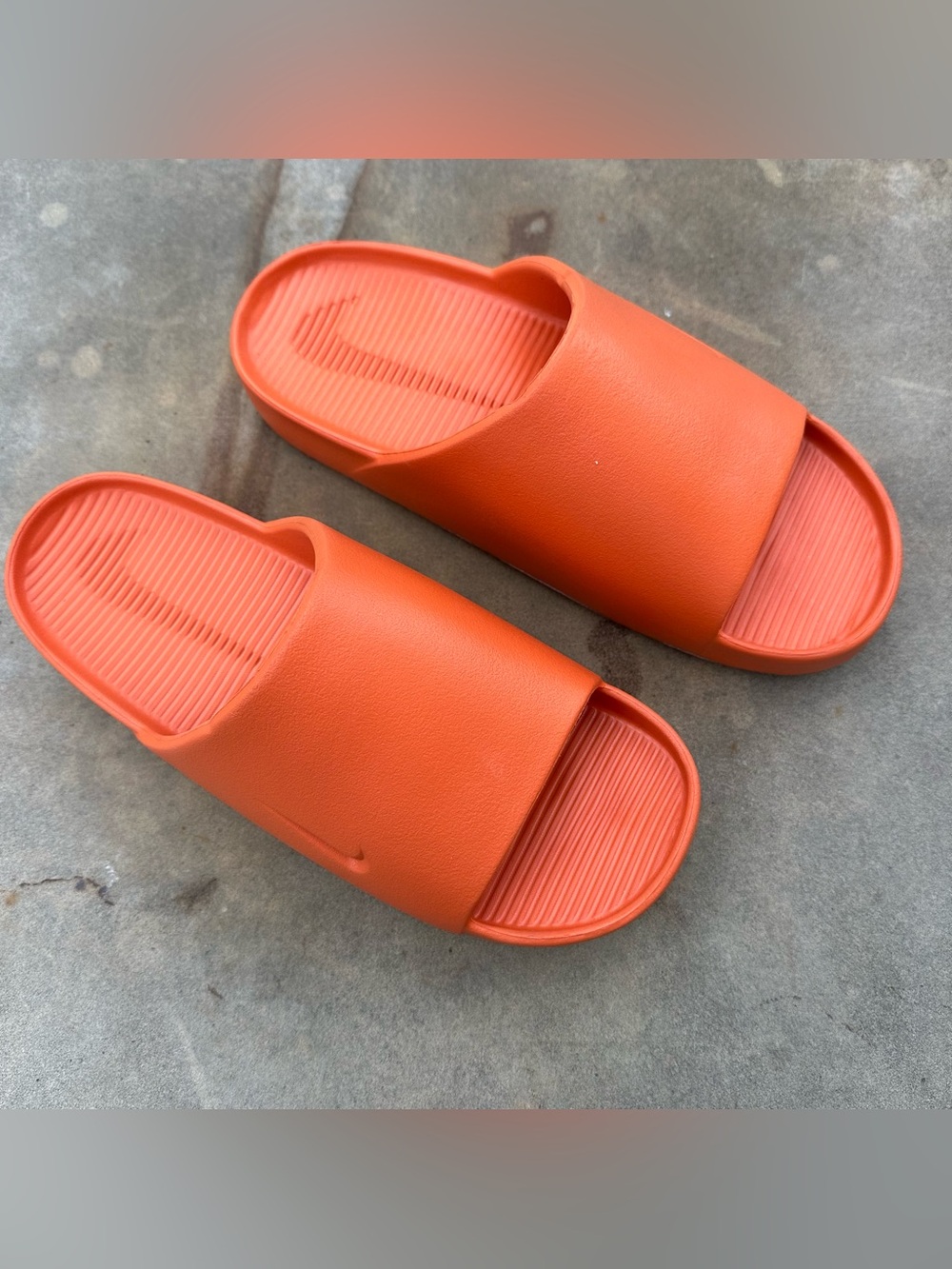 Nike Calm Campfire Orange Men's Slides Size 9 NEW